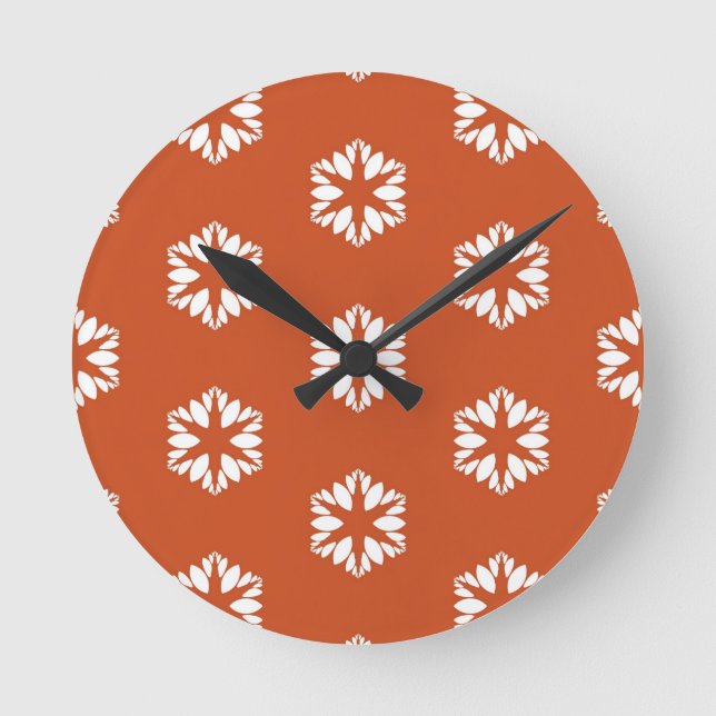 Reloj Redondo Mediano Patrón Retro Estrella Explosión Decoración Boho (Anverso)