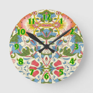 Reloj Redondo Mediano Patrones florales William Morris Loddon Blossom