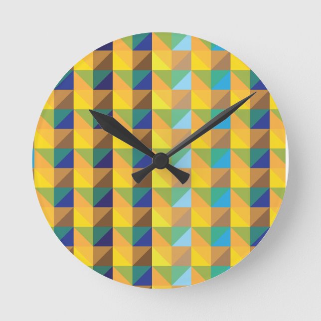 Reloj Redondo Mediano Patrones geométricos (Anverso)