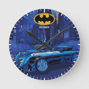 Reloj Redondo Mediano Patrulla nocturna de la ciudad de Batman Gotham