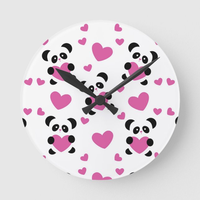 Reloj Redondo Mediano Pattern to the Day of Love (Anverso)