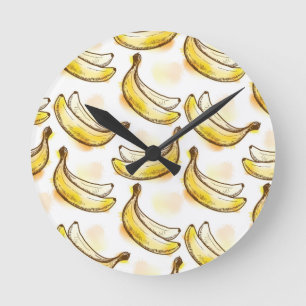Reloj Redondo Mediano Pattern with banana
