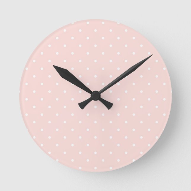 Reloj Redondo Mediano Pattern with white polka dots (Anverso)
