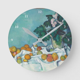 Reloj Redondo Mediano Paul Cézanne con vida de manzanas y galas