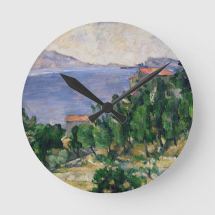 Reloj Redondo Mediano Paul Cezanne View of Mount Marseilleveyre and th