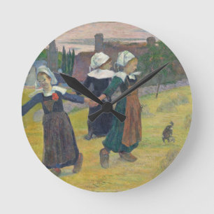 Reloj Redondo Mediano Paul Gauguin   Chicas bretones bailando, Pont-Aven