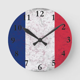 Reloj Redondo Mediano Pavillon de la France Flag of France