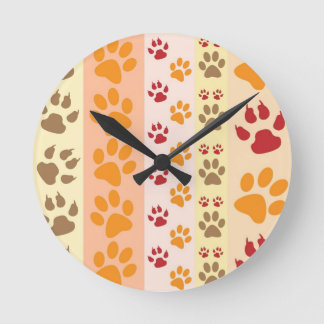 Reloj Redondo Mediano Paw Imprime adorables perros.