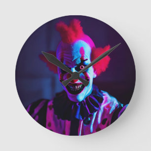 Reloj Redondo Mediano payaso temible