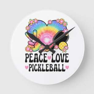 Reloj Redondo Mediano Paz Amor Pickleball