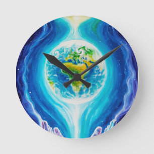 Reloj Redondo Mediano Paz en la Tierra
