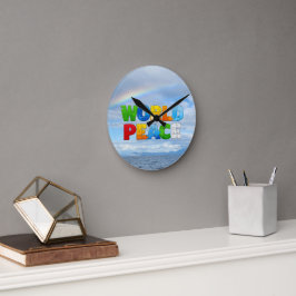 Reloj Redondo Mediano Paz Mundial