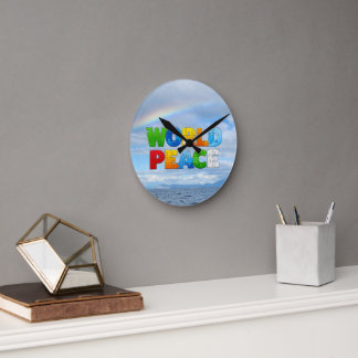 Reloj Redondo Mediano Paz Mundial