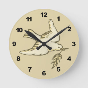 Reloj Redondo Mediano Peace Dove