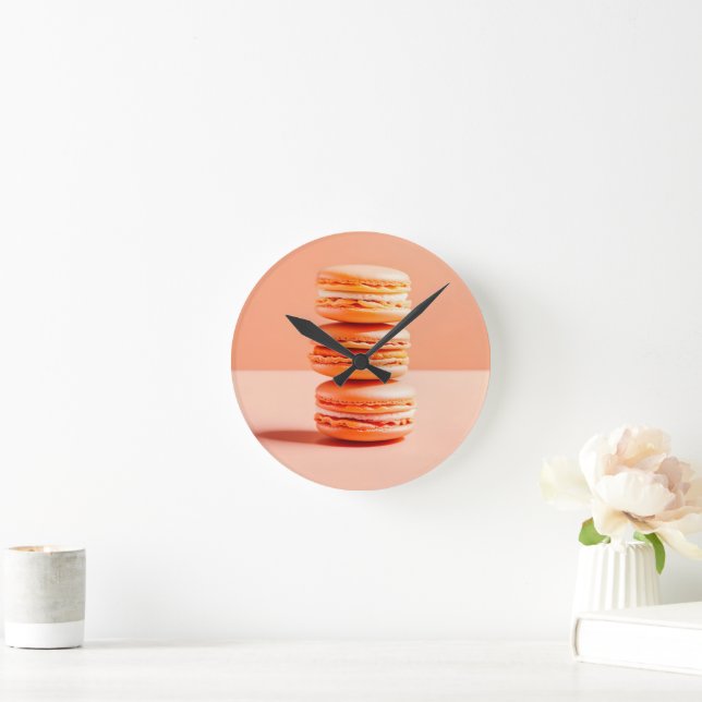 Reloj Redondo Mediano Peach Fuzz, Macarons, (Hogar)