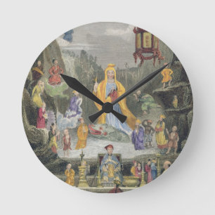 Reloj Redondo Mediano Pedazo en "YUN el templo de Stzoo Stzee", tintín