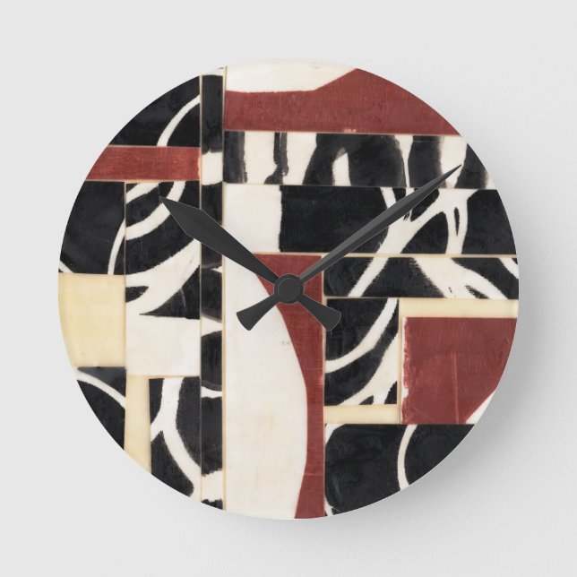 Reloj Redondo Mediano Pedazos y piezas I (Anverso)