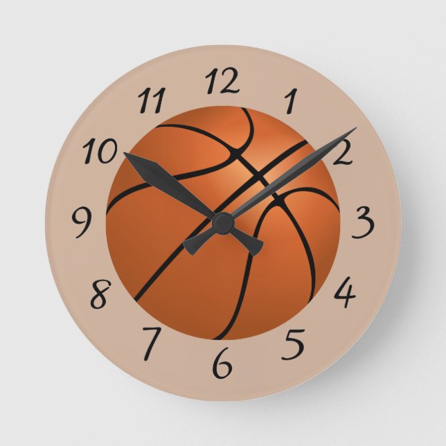 Reloj Redondo Mediano Pelota de baloncesto (Anverso)
