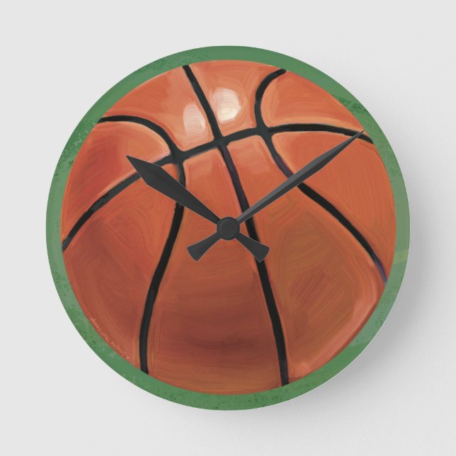 Reloj Redondo Mediano Pelota de baloncesto (Anverso)