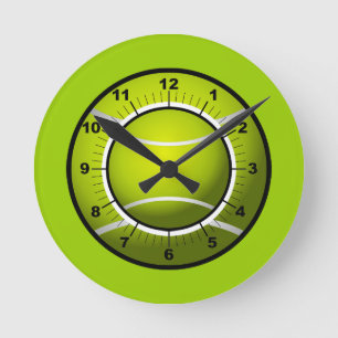 Reloj Redondo Mediano Pelota de tenis Deportes Paz Fiesta de amor Destin