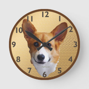 Reloj Redondo Mediano Pembroke Welsh Corgi Clock