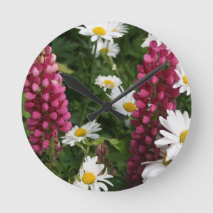 Reloj Redondo Mediano Pensando En Tus Flores Florales