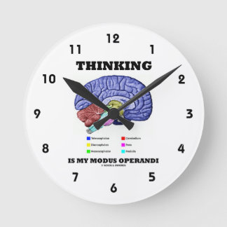 Reloj Redondo Mediano Pensar Es Mi Modus Operandi (Cerebro Anatómico)