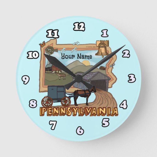 Reloj Redondo Mediano Pensilvania (Anverso)
