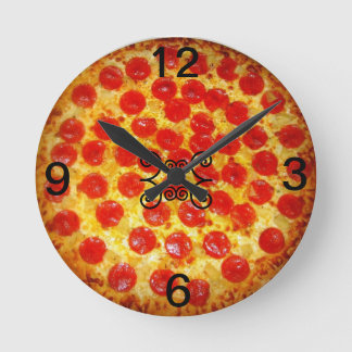 Reloj Redondo Mediano Pepperoni pizza clock