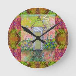 Reloj Redondo Mediano Pequeña Casa Oriental
