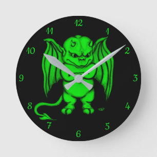 Reloj Redondo Mediano Pequeño diablo malvado