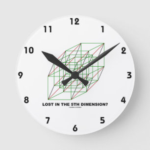 Reloj Redondo Mediano ¿Perdido en la quinta dimensión? (Humor del cubo