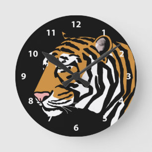 Reloj Redondo Mediano Perfil de tigre retrato