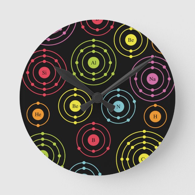 Reloj Redondo Mediano Periodic Shells (Anverso)