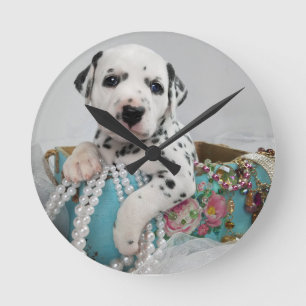 Reloj Redondo Mediano Perrito dálmata adorable