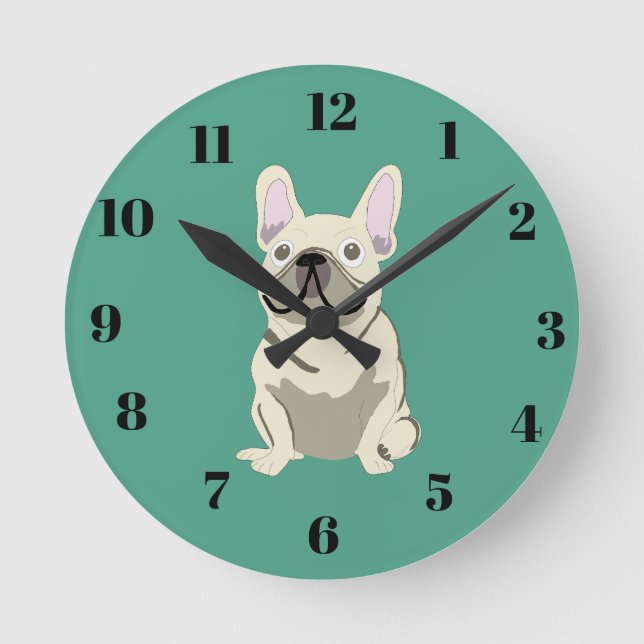 Reloj Redondo Mediano Perrito lindo (Anverso)