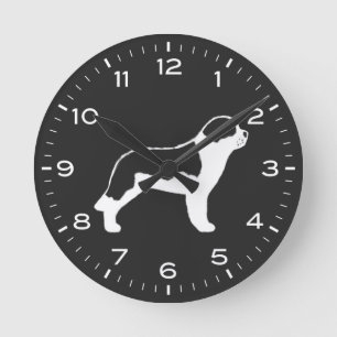 Reloj Redondo Mediano Perro de dibujo estilo chalé de San Bernardo