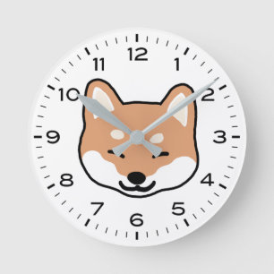Reloj Redondo Mediano Perro de dibujos animados chiba inu