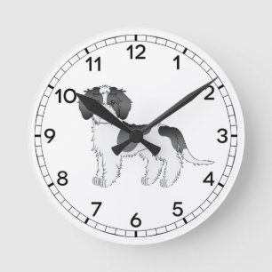 Reloj Redondo Mediano Perro de dibujos animados Goldendoodle miniatura d