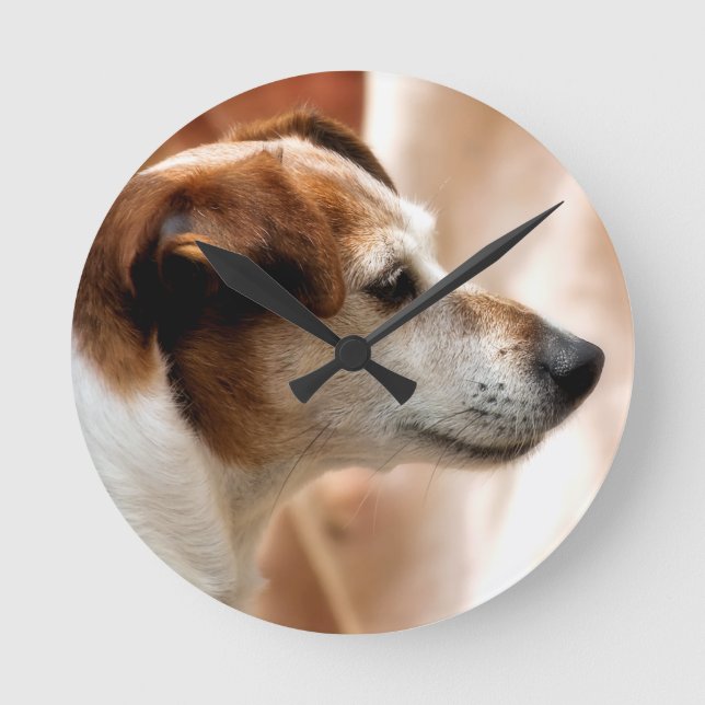 RELOJ REDONDO MEDIANO PERRO DE JACK RUSSELL TERRIER (Anverso)
