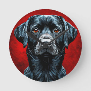 Reloj Redondo Mediano Perro labrador adorable