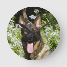 Reloj Redondo Mediano Perro pastor alemán