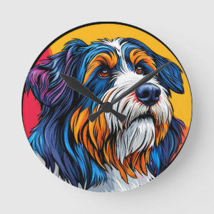 Reloj Redondo Mediano Perro que ilustra una creatividad vibrante