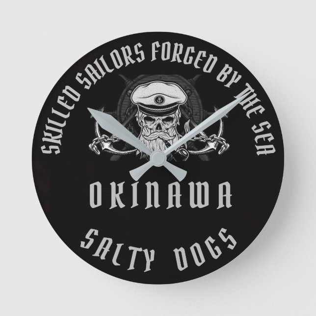 RELOJ REDONDO MEDIANO PERROS SALTY DE OKINAWA (Anverso)