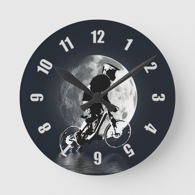 Reloj Redondo Mediano Persiguiendo a la luna - Montaña Biker (Anverso)