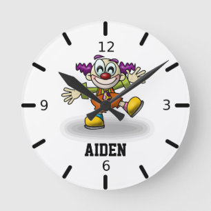 Reloj Redondo Mediano Personaliza tu propio payaso gracioso