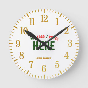 RELOJ REDONDO MEDIANO PERSONALIZABLE MODERNO ESTILO BLANCO VERIFICADO MA