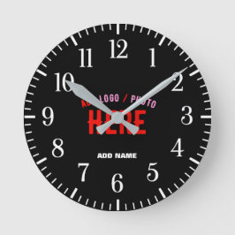 RELOJ REDONDO MEDIANO PERSONALIZABLE MODERNO ESTILO NEGRO VERIFICADO MAR