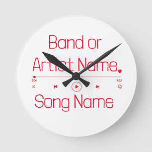 Reloj Redondo Mediano Personalizable tu música favorita