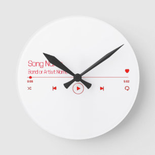 Reloj Redondo Mediano Personalizable tu música favorita